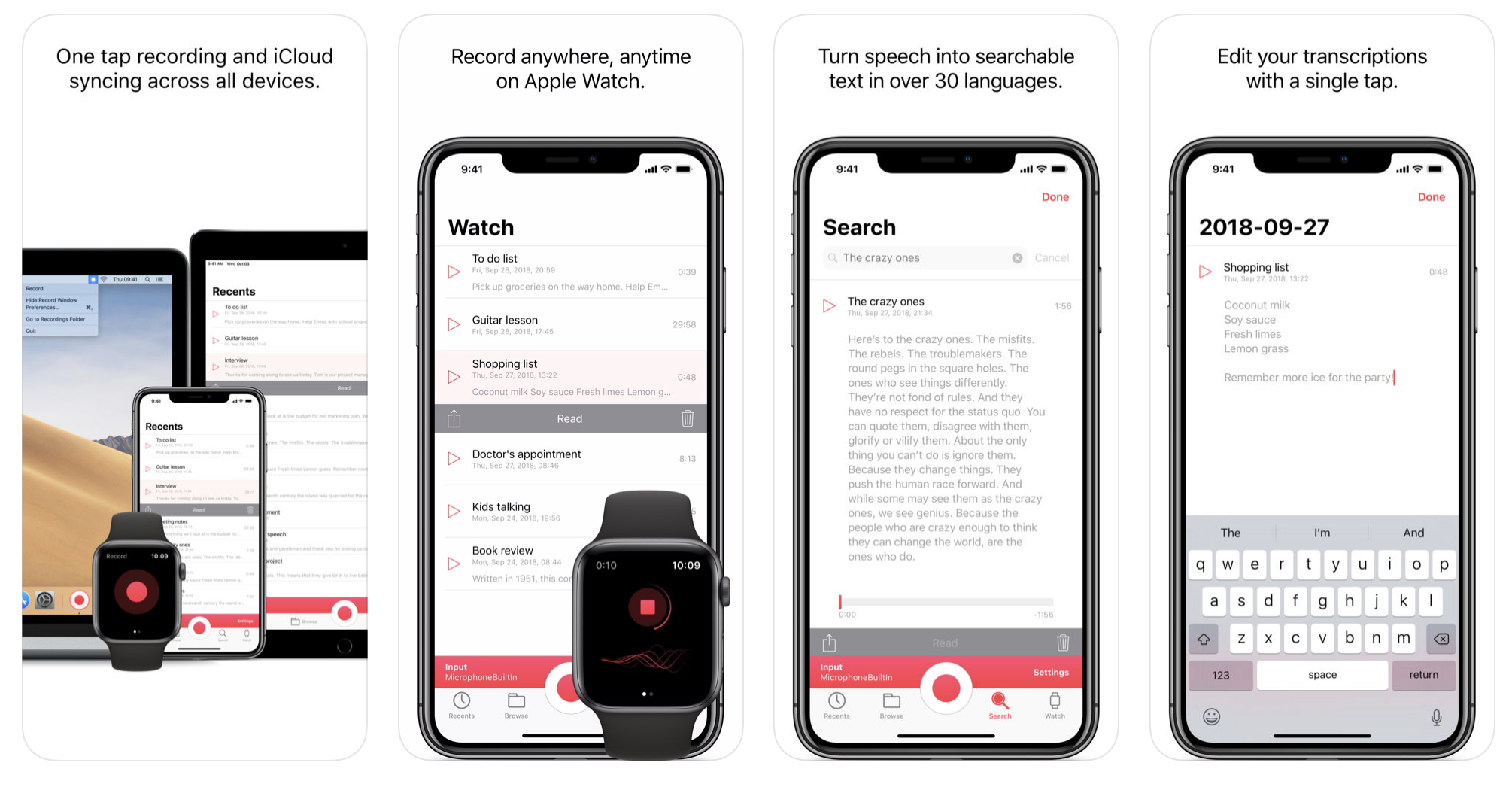 Just Press Record screenshots
